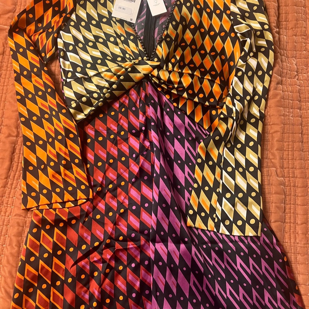 NWT Zara Multicolor Geometric Dress